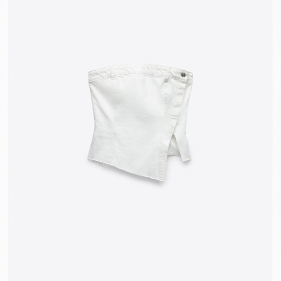ZARA DENIM TRF CORSET TOP - Picture 7 of 7